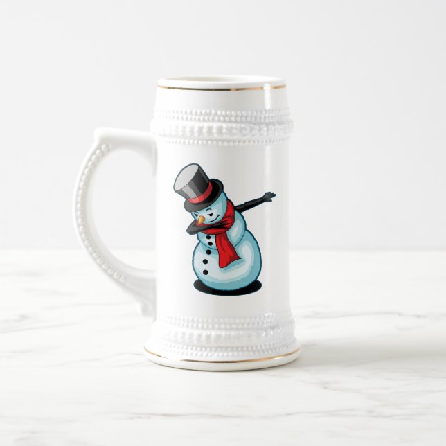 Cute & Funny Dabbing Snowman Xmas Winter Gift Sejdel (Vänster)