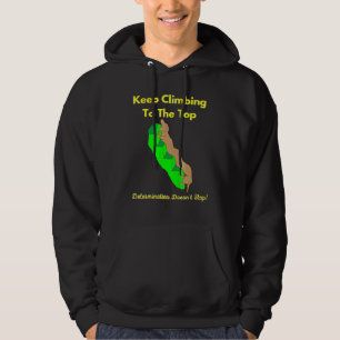 Cute Funny Dachshund-Behålla som klättrar till top Hoodie