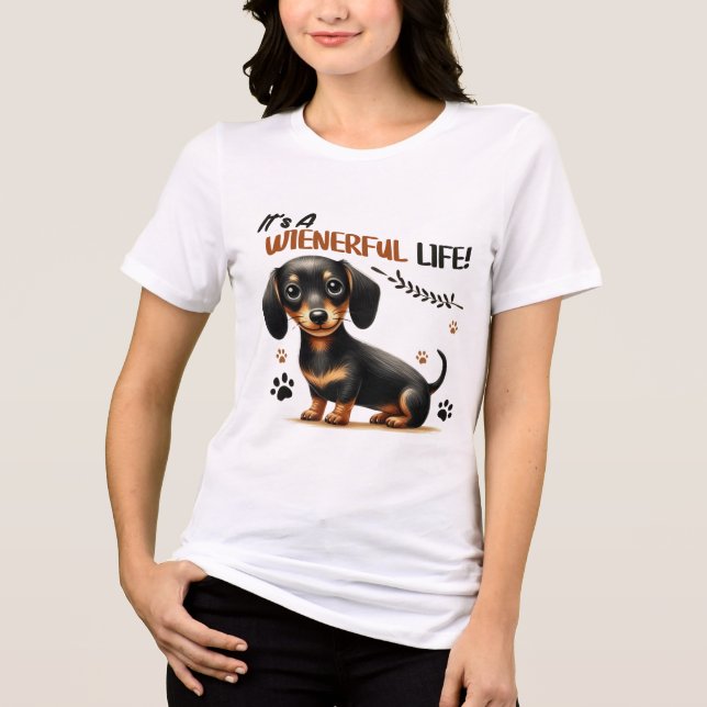 CUTE FUNNY DACHSHUND HUND SAYING T SHIRT (Framsida)