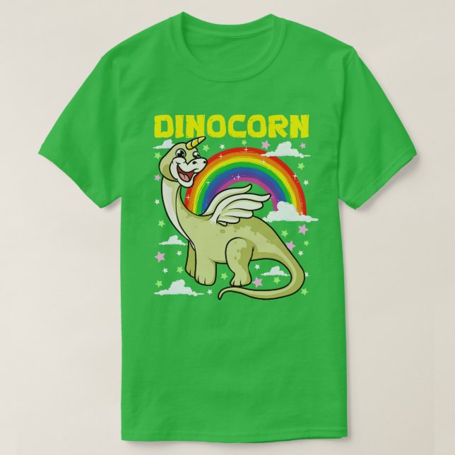 Cute Funny Dinocorn Dinosaur Unicorn T Shirt (Design framsida)