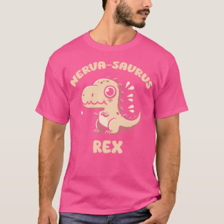 Cute Funny Dinosaur Nervasaurus Rex för nervös me T Shirt