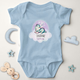 Cute Funny Dinosaur Personlig Namn Unisex PJ T Shirt