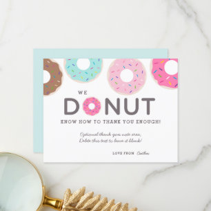 Cute Funny Donut, tack... Tack Kort