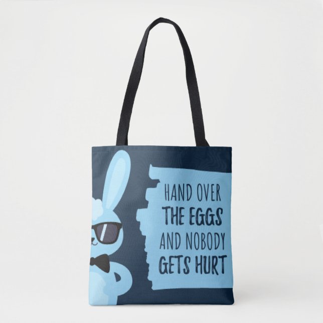 Cute Funny Egg-jakt Tygkasse (Framsida)