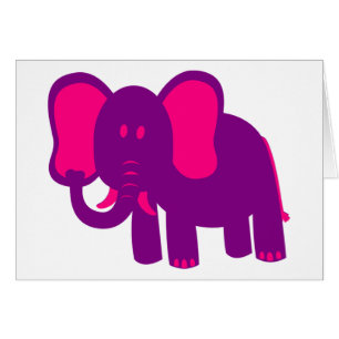Cute Funny Elephant Hälsningskort