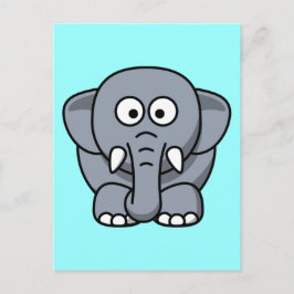 Cute Funny Elephant Vykort