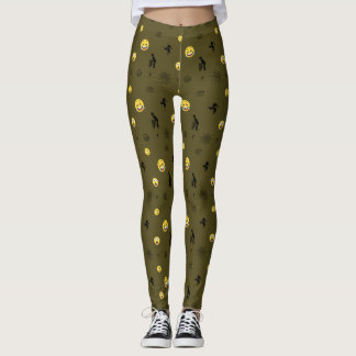 "Cute Funny Emoji Mönster Emotion Ansikte" Leggings
