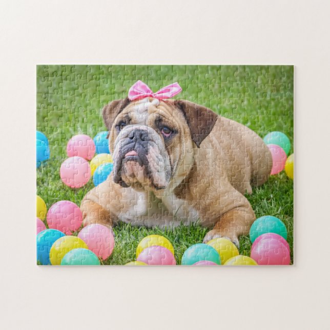 Cute Funny English Bulldog  Pussel (Horisontell)