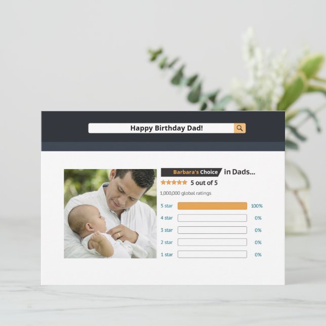 Cute Funny Far-födelsedagskort för Pappa Kort (Stående Fram)