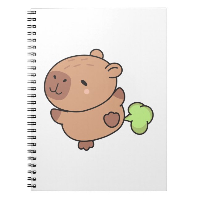 Cute Funny Farting Capybara Pastel Kawaii Anteckningsbok (Framsidan)