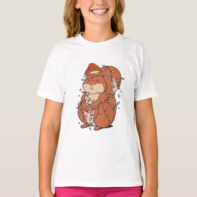 Cute Funny Festive-julekorre T Shirt (Framsida)