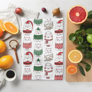 Cute Funny Festive-julklat Kökshandduk