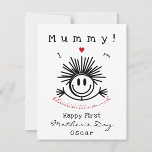 Cute Funny First Mors dag Card