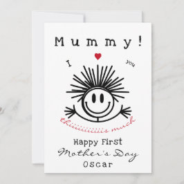 Cute Funny First Mors dag Card Julkort