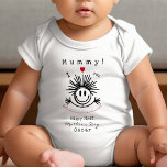 Cute Funny Första Mors dag T Shirt<br><div class="desc">Cute och Funny First Mors dag Baby Bodykostym Anpassade Baby Bodykostym,  med en söt illustration av ett barn och texten "Mummy I kärlek you. this very".</div>