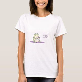 Cute Funny Frog Coffee Shirt for Women T Shirt