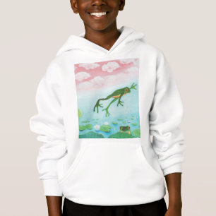 Cute Funny Frog Jumps in i dammen T Shirt