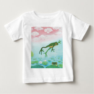 Cute Funny Frog Jumps in i dammen T Shirt