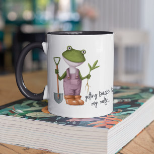 Cute Funny Frog  Personlig Namn Mugg