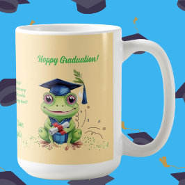 Cute Funny Frog Photo Message Studenten Gift Kaffemugg