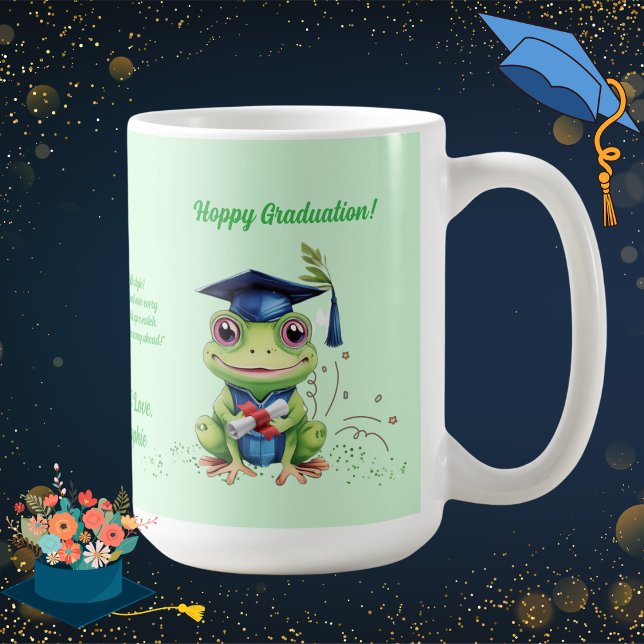 Cute Funny Frog Photo Message Studenten Gift Kaffemugg (Skapare uppladdad)