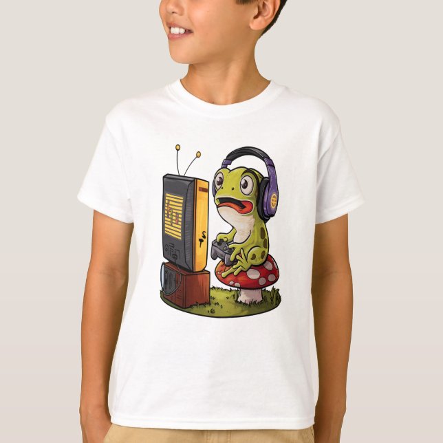 Cute Funny Frog T Shirt (Framsida)