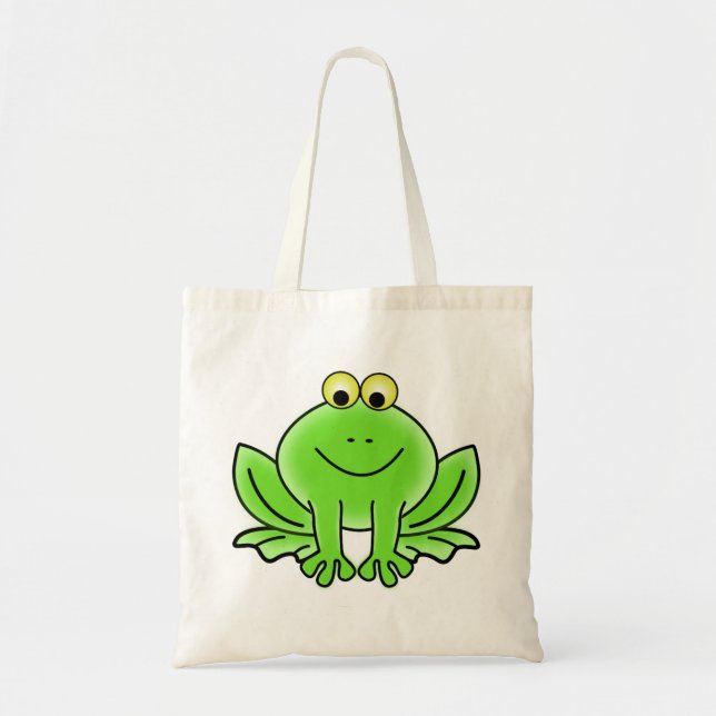 Cute Funny Frog Tygkasse (Framsidan)