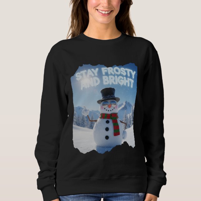  Cute Funny Frosty and Bright T Shirt (Framsida)