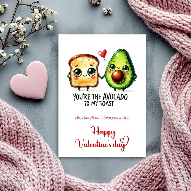 Cute Funny Fruit Valentine Humor Greeting Card Julkort (Cute Funny Fruit Valentine Humor Greeting Card)