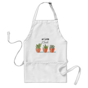 Cute Funny Garden Grown Pots Chef Apron Förkläde