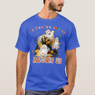 Cute Funny Ghost Pumpkin Haunted House Halloween T Shirt
