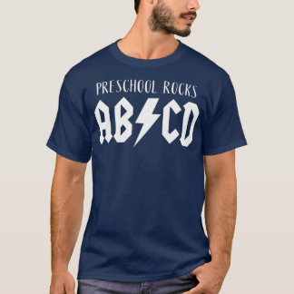Cute Funny Gift för lärare ABCD Sten Preschool T Shirt