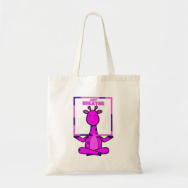 Cute Funny Giraffe Meditation Yoga Tote Bag Tygkasse