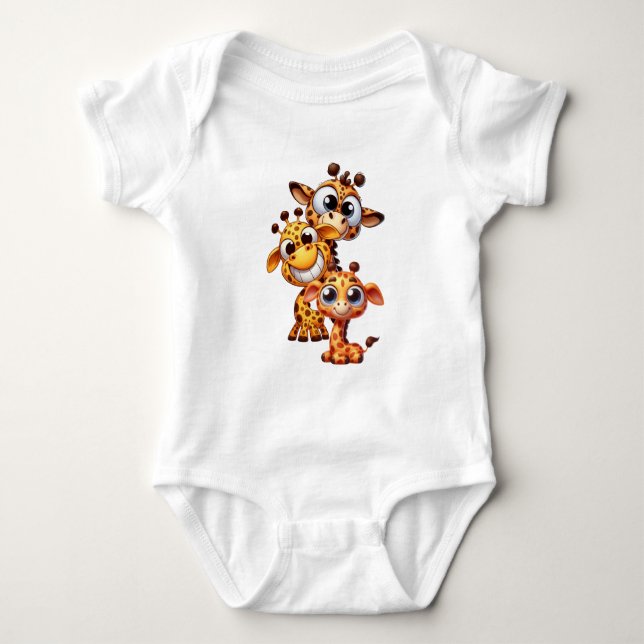 Cute Funny Giraffe T Shirt (Framsida)