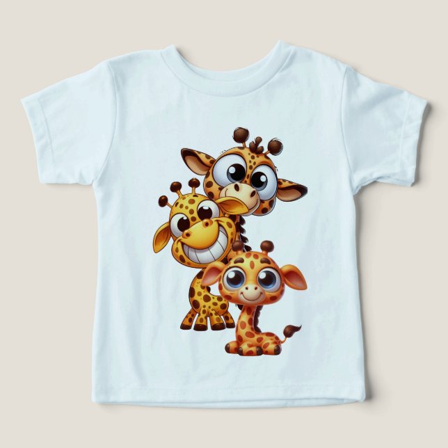 Cute Funny Giraffe T Shirt (Design Framsida)
