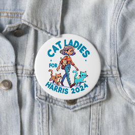 Cute Funny Girly Chilless Cat Dam Kamala Harris Knapp