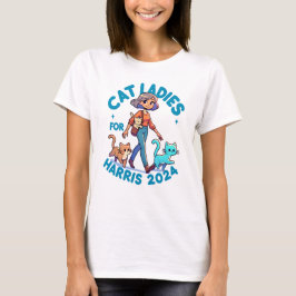 Cute Funny Girly Chilless Cat Dam Kamala Harris T Shirt