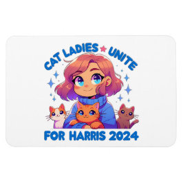 Cute Funny Girly Chilless Cat Dam Unite Harris Magnet