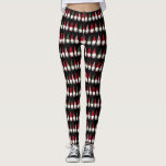 Cute Funny Gnomes Mönster jul Leggings<br><div class="desc">I dessa helgdag i roligten finns en strimmig mönster av gnomer i rött,  grönt,  vitt och grått,  över en svart bakgrund (färg kan anpassas om så önskas). Koppla dem med en av våra grindskjortor!</div>