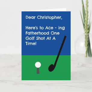 Cute Funny Golfing Blue First Fars dag Kort