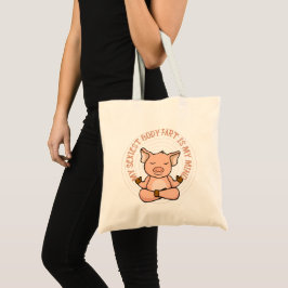 Cute Funny Gris Meditation Yoga Tote Bag Tygkasse