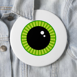 Cute Funny Grönt Eyeball Knapp