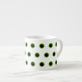 Cute Funny Grönt Ögon Espressomugg