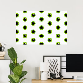 Cute Funny Grönt Ögon Poster