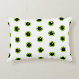 Cute Funny Grönt Ögon Prydnadskudde
