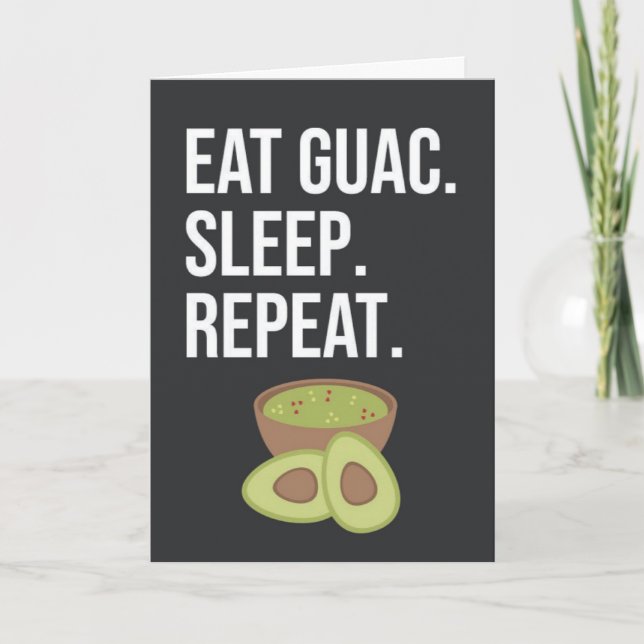 Cute Funny Guacamole Cards Avocado Fruit Humor Kort (Framsida)