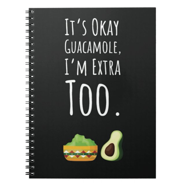 Cute Funny Guacamole Gifts Avocado Lover Anteckningsbok (Framsidan)