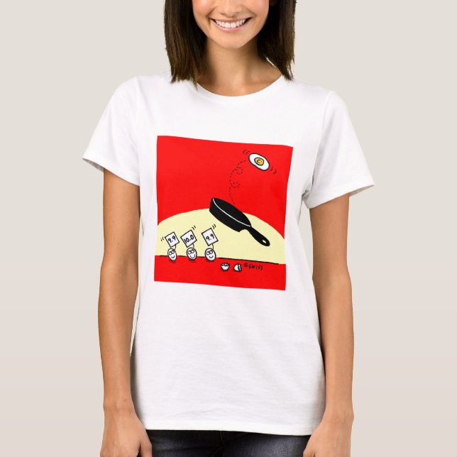 Cute Funny Gymnast Egg Tecknad T-Shirt (Framsida)