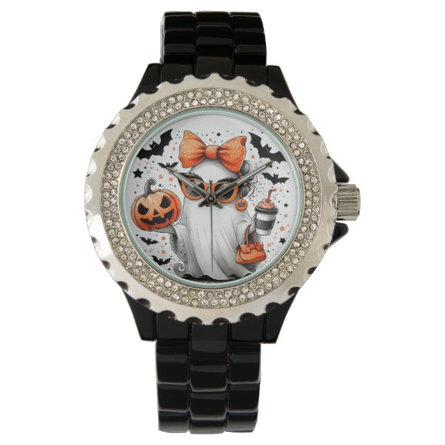 Cute Funny Halloween Ghost Armbandsur (Framsida)