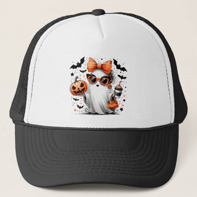 Cute Funny Halloween Ghost Keps (Framsida)
